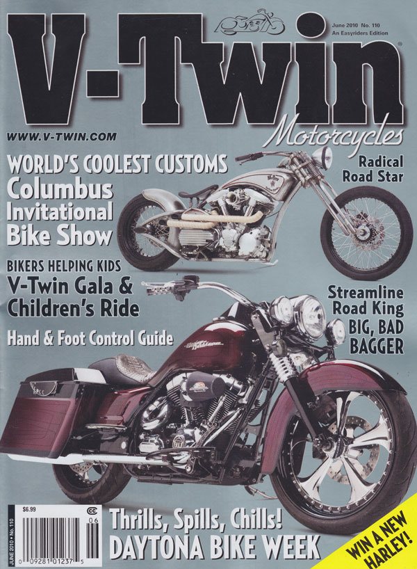 V-Twin # 110 - June 2010 magazine back issue V-Twin magizine back copy v-twin magazine 2010 back issues coolest custom bikes motorcycle mag hogs harleys shows daytona week