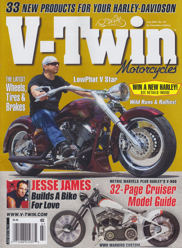 V-Twin # 111 - July 2010 magazine back issue V-Twin magizine back copy v-twin magazine 2010 issues jesse james bike motorcycle mag harleys hogs sexy bikes wheels tires bra