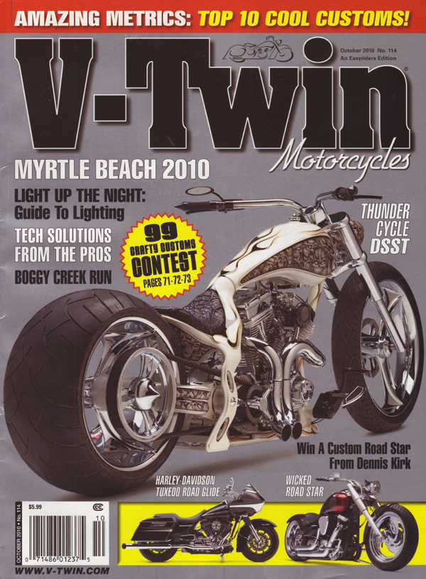 V-Twin # 114 - October 2010 magazine back issue V-Twin magizine back copy v-twin motorcycles metrics cool customs myrtle beach lighting thunder cycle dsst dennis kirk