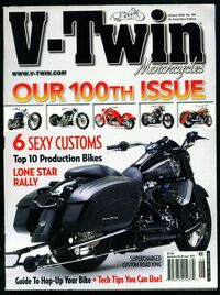 V-Twin # 100, August 2009 Magazine Back Copies Magizines Mags