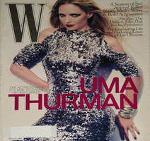 Uma Thurman magazine cover appearance W October 2009