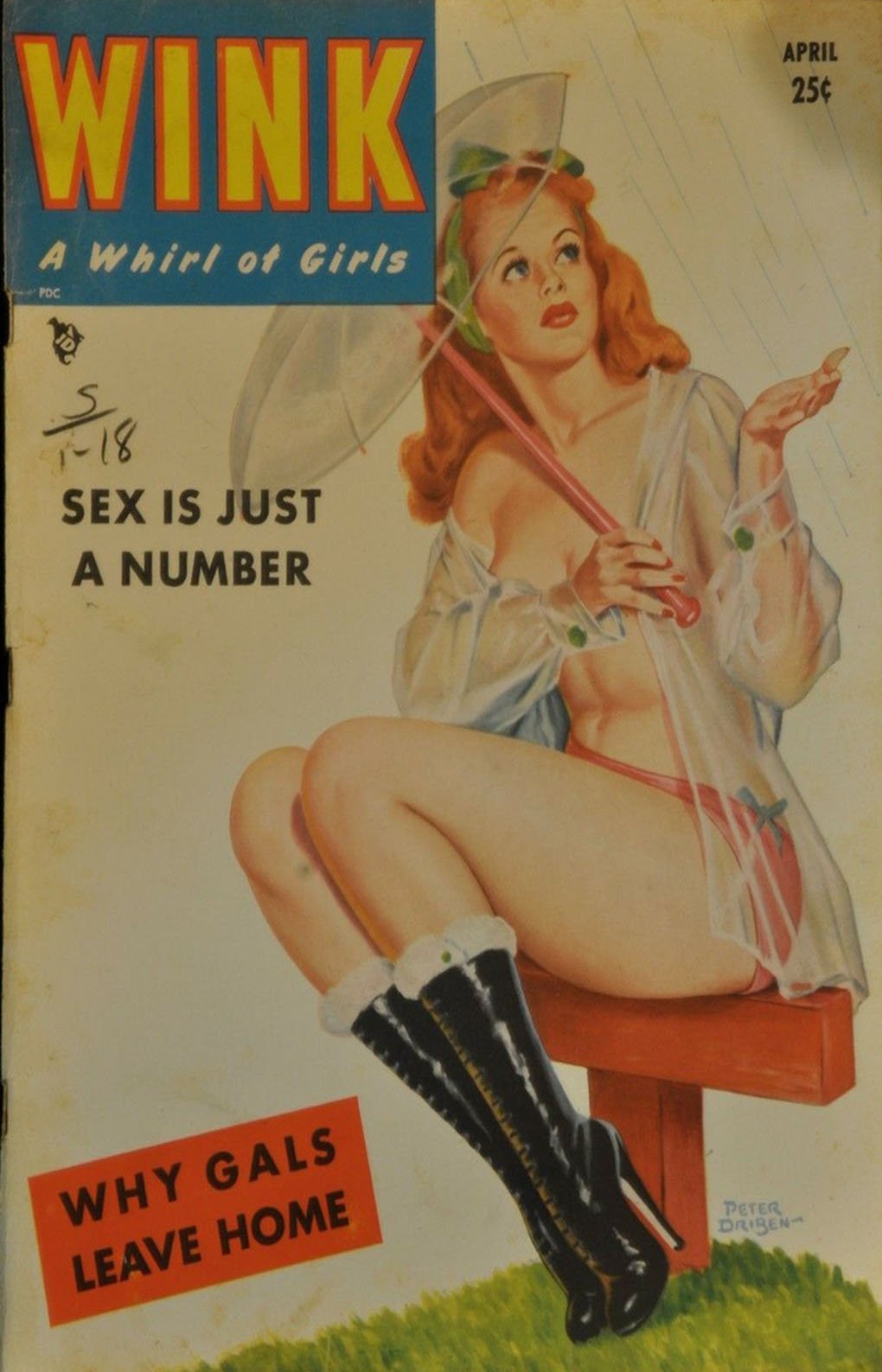 Wink April 1950 magazine back issue Wink magizine back copy 