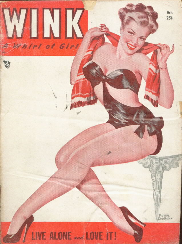 Wink October 1954 magazine back issue Wink magizine back copy 