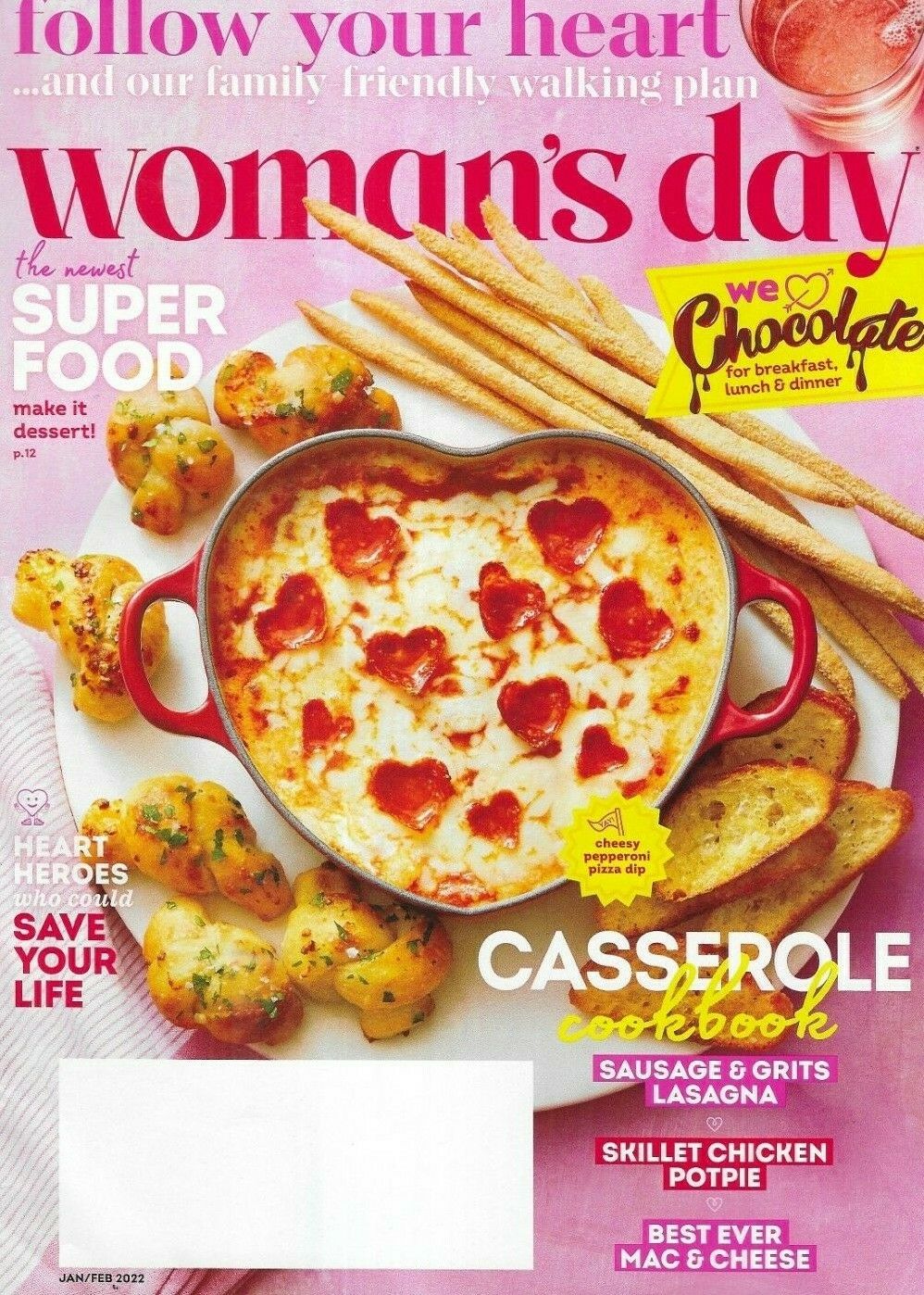 Woman's Day January/February 2022 magazine back issue Woman's Day magizine back copy 