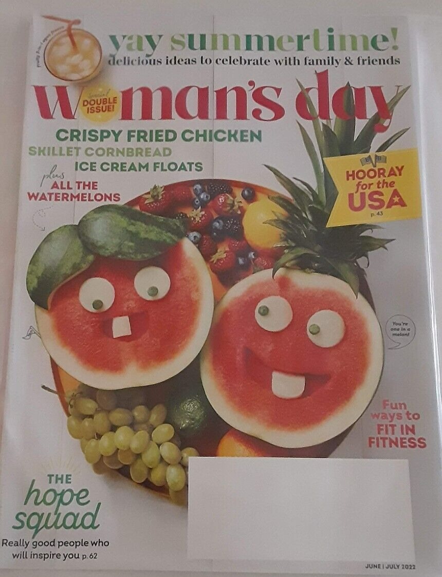 Woman's Day June/July 2022 magazine back issue Woman's Day magizine back copy 