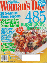 Raye Hollitt magazine cover appearance Woman's Day February 2000