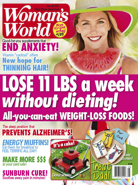 Woman's World June 18, 2018, , Good-For-You Supplements That End Anxiety!