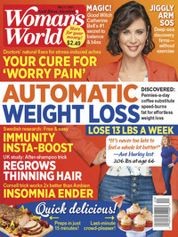 Catherine Bell magazine cover appearance Woman's World May 17, 2021