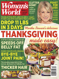 Martha Stewart magazine cover appearance Woman's World November 21, 2022
