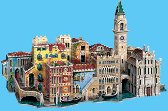 Venice, 1580 Piece 3D Jigsaw Puzzle Made by Wrebbit Puzz-3D, 3dpuzzle venice, puzzles by wrebbit, 3d jigsaw puzzles 1580 pieces superchallenging 3d puzzles, puzz, 1580 Piece Jigsaw Puzzle Manufactured by Wrebbit