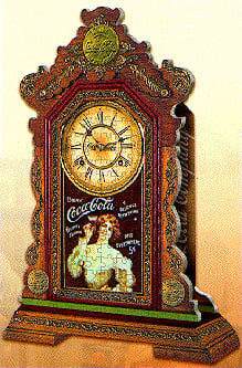 coca-cola clock 3d puzzle, real working puzzle clock, 3dimensional wrebbit puzzles, 250 pieces, quar cocacolaclock