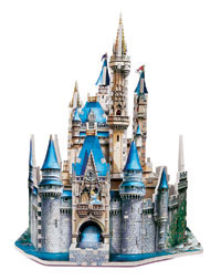 wrebbit 3d puzzles cinderella's castle, rare disney puzzle, three-dimensional 3d jigsaw puzzles disn cinderellascastle