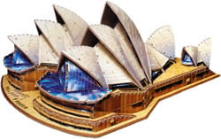 sydney opera house 3d jigsaw puzzle by wrebbit, sydney opra house puzle, 1017 pieces, very difficult sydneyoperahouse