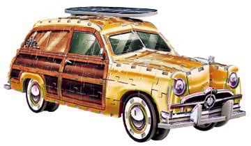 ford woody station wagon 3d jigsaw puzzle, wrebbit puzz3d 350 pieces, average difficulty