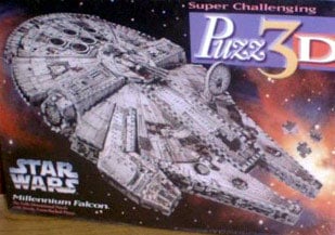 millenium falcon 3d puzzle by wrebbit, rare puzzle star wars milleniumfalcon