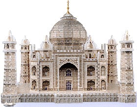 Taj Mahal, 1077 Piece 3D Jigsaw Puzzle Made by Wrebbit Puzz-3D, taj mahal 3d puzzle, tajmahal wrebbit rare 3d jigsaw puzzle, very rare, 1077 Piece Jigsaw Puzzle Manufactured by Wrebbit