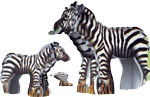 puzz-3d zebra and baby, 31 jumbo foam pieces, la ferme wrebbit puzzed, jigsaw puzzle of a zebra and