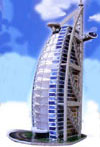 wrebbit 3d jigsaw puzzle burj al arab hotel, dubai puzzle, glow in the dark puzz 3d, 445 pieces, uni