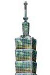 taipei 101, taiwan skyscraper 3d puzzle, wrebbit puzz3d, glow in the dark puzzles, towers to scale p Puzzle