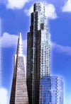 west coast tri 3d puzzles by wrebbit, us bank tower, sunamerica center, transamerica pyramid, jigsaw