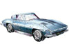 wrebbitt 3d puzzle of corvette sting ray 1963, classic cars jigsaw puzzles by wrebbit, 300 pieces ex Puzzle