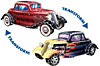 reversible double-sided car, classic coupe to hot rod, puzz3d by wrebbit, 751 pieces, difficult Puzzle