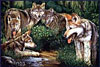 jigsaw puzzle of wolf family, wolves in springtime, wrebbit perfalock 1000 pieces Puzzle