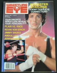 Sylvester Stallone magazine cover appearance Wrestling Eye March 1986