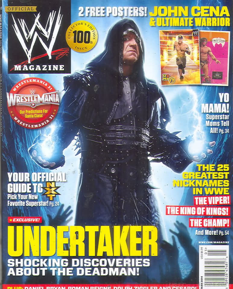 World Wrestling Entertainment May 2014 magazine back issue World Wrestling Entertainment magizine back copy 