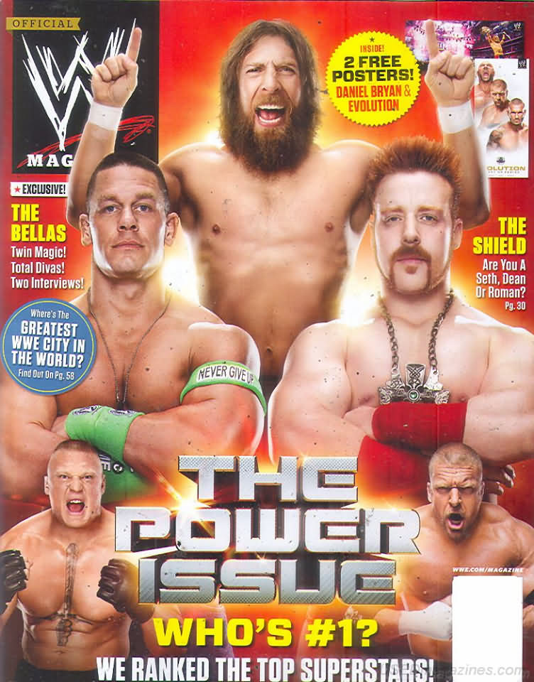 World Wrestling Entertainment June 2014 magazine back issue World Wrestling Entertainment magizine back copy 