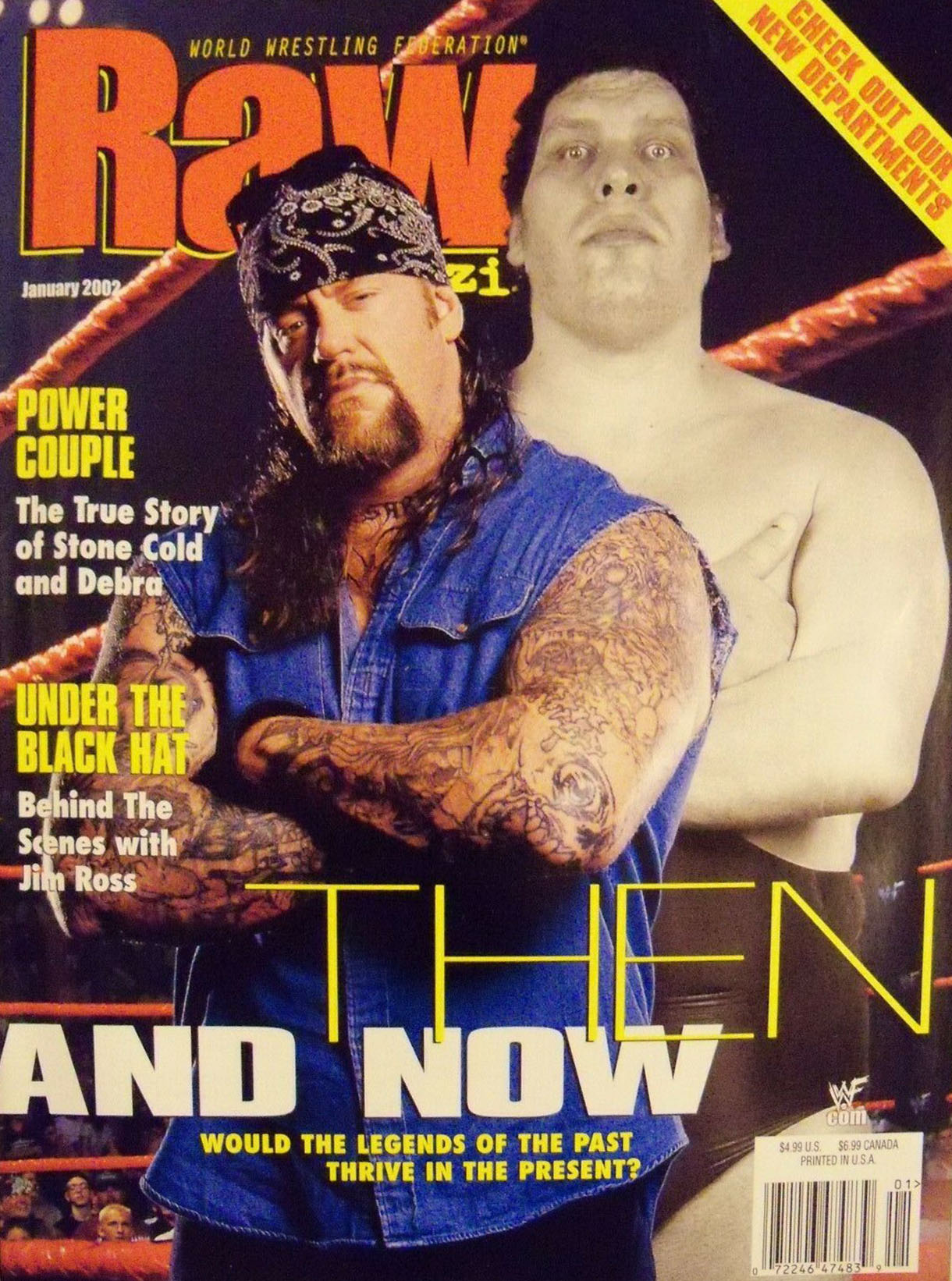 World Wrestling Federation Raw January 2002 magazine back issue World Wrestling Federation Raw magizine back copy 