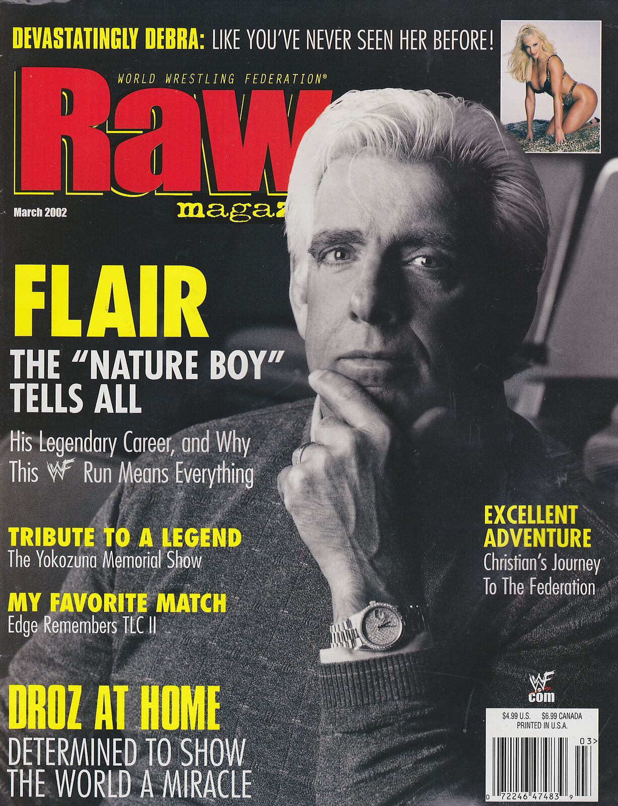World Wrestling Federation Raw March 2002 magazine back issue World Wrestling Federation Raw magizine back copy 