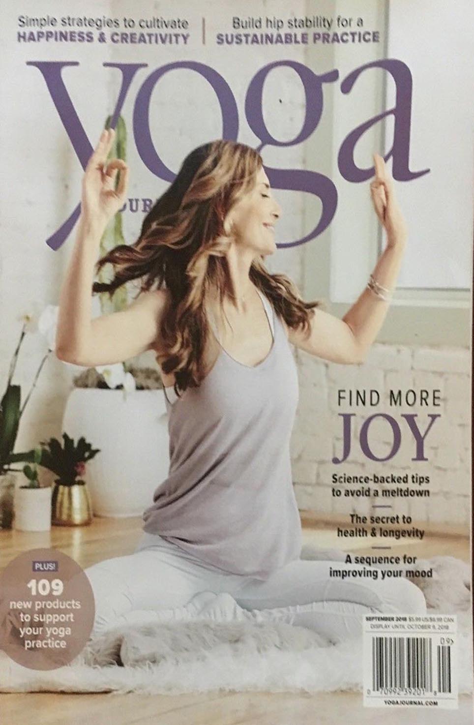 Yoga September 2018 magazine back issue Yoga magizine back copy 
