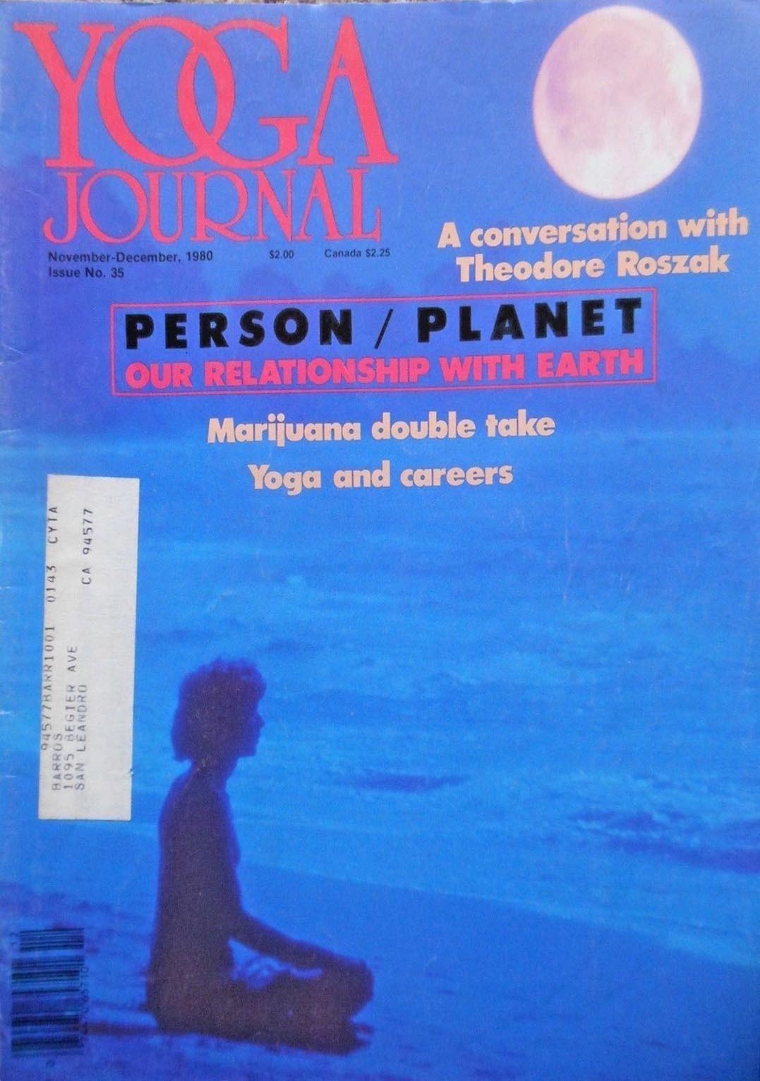 Yoga Journal November/December 1980 magazine back issue Yoga Journal magizine back copy 