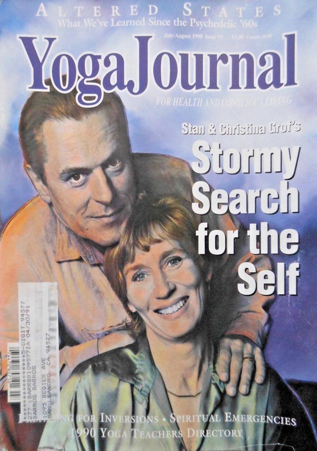 Yoga Journal July/August 1990 magazine back issue Yoga Journal magizine back copy 