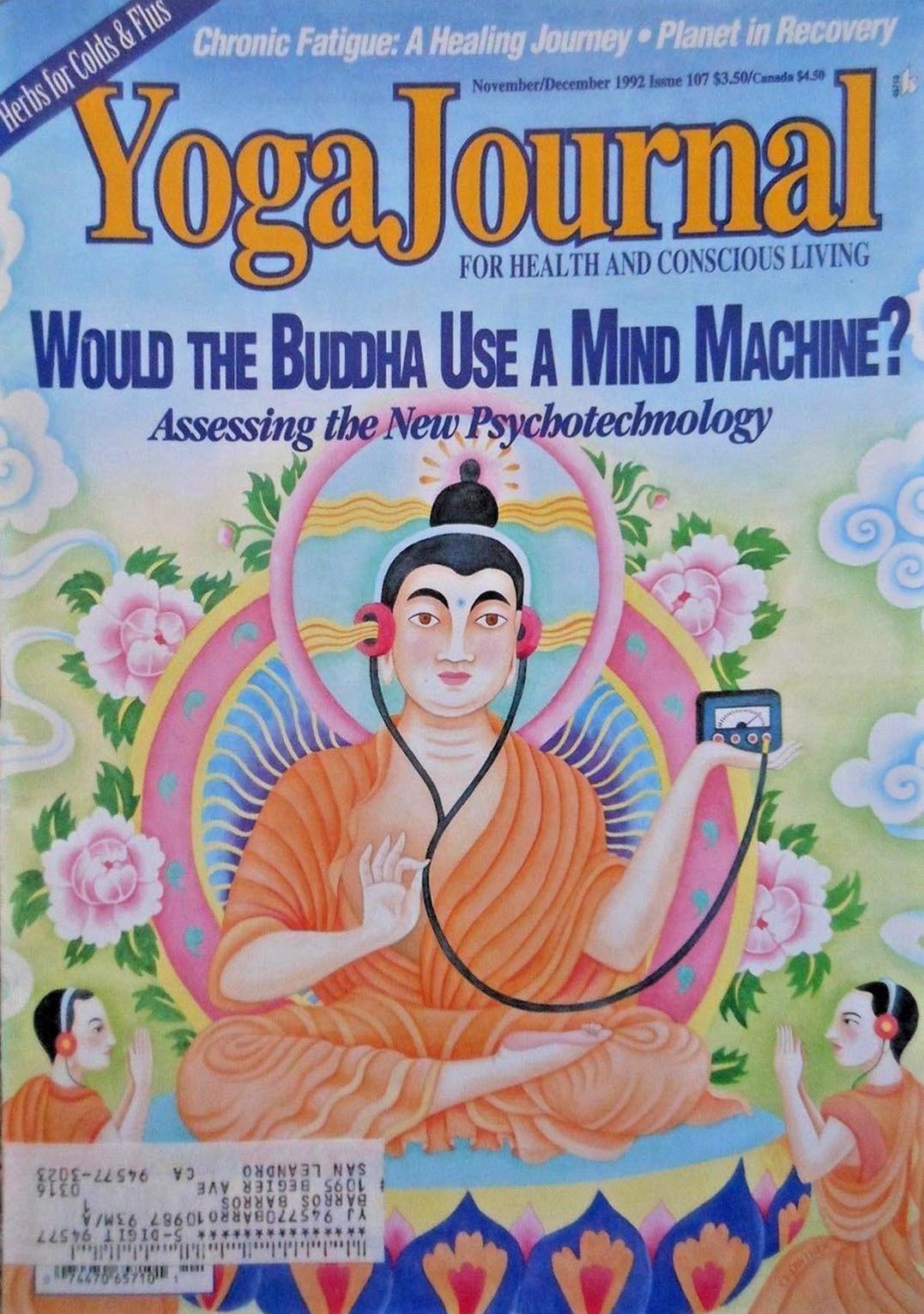 Yoga Journal November/December 1992 magazine back issue Yoga Journal magizine back copy 