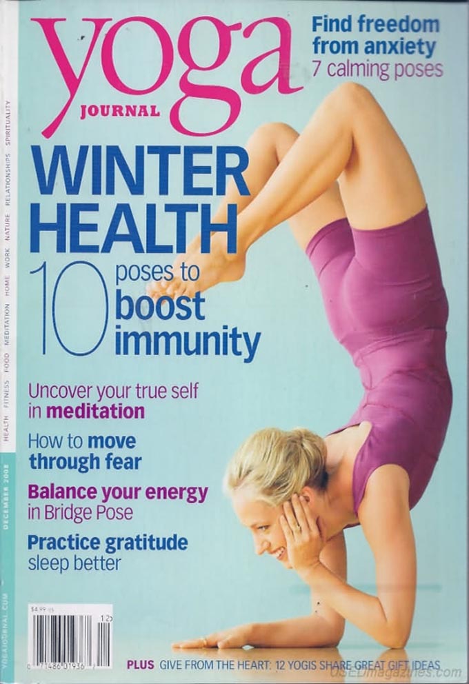 Yoga Journal December 2008 magazine back issue Yoga Journal magizine back copy 
