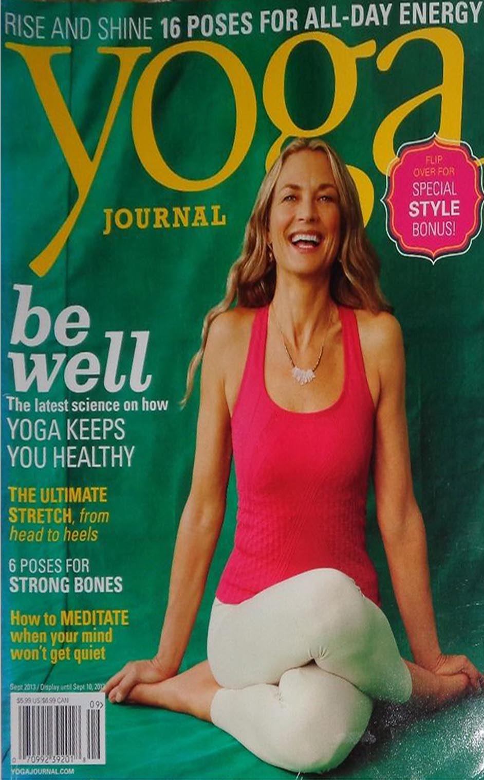 Yoga Journal September 2013 magazine back issue Yoga Journal magizine back copy 