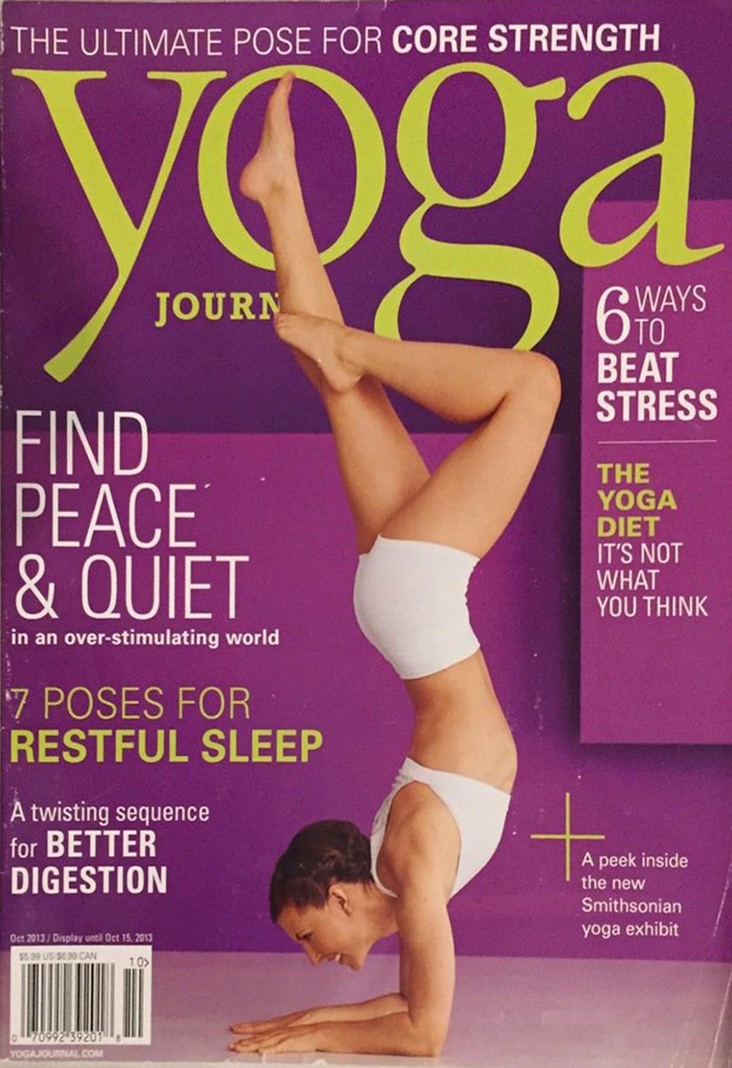 Yoga Journal October 2013 magazine back issue Yoga Journal magizine back copy 