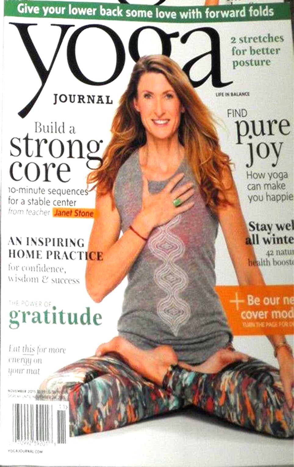Yoga Journal November 2015 magazine back issue Yoga Journal magizine back copy 