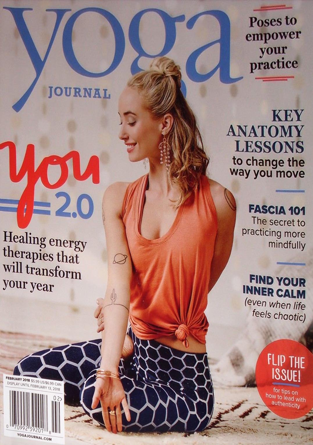 Yoga Journal February 2018 magazine back issue Yoga Journal magizine back copy 