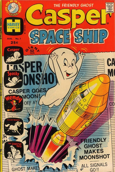 Casper Space Ship Comic Book Back Issues of Superheroes by A1Comix