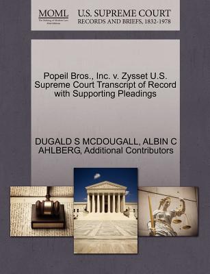 Popeil Bros., Inc. V. Zysset U.S. Supreme Court Transcript of Record with Supporting Pleadings magazine reviews