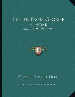Letter from George F. Hoar magazine reviews