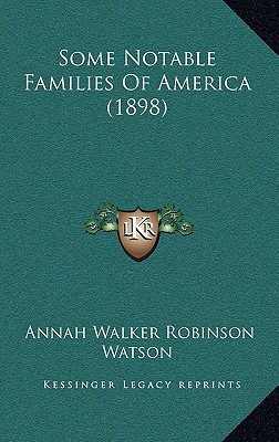 Some Notable Families of America magazine reviews