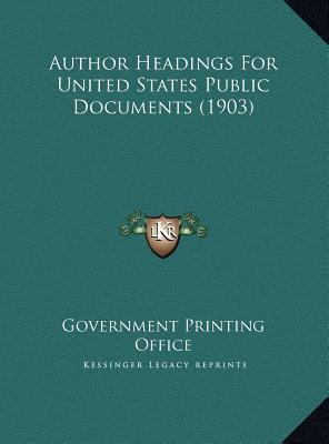 Author Headings for United States Public Documents magazine reviews