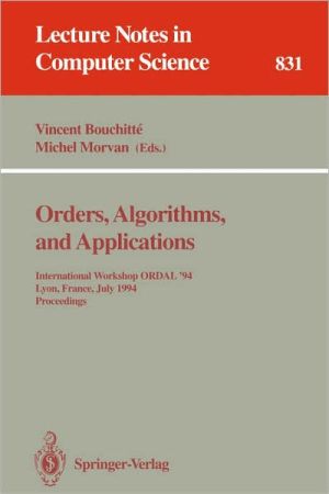 Orders, Algorithms and Applications book written by Vincent Bouchitte