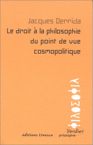 Le Droit a La Philosophie Du Point De Vue Cosmopolitique magazine reviews
