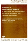 Prediction in Psychotherapy Research magazine reviews