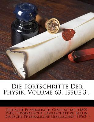 Die Fortschritte Der Physik, Volume 63, Issue 3... magazine reviews